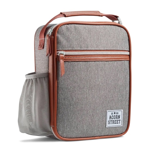 Acorn Street Handbags - FIT & FRESH Urban Classic Chic Reusable Insulated Cooler Travel Lunch Bag Unisex